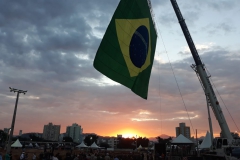 Hasteamento da Bandeira Nacional marca abertura da abertura Fenajeep 2019