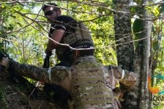 Jogo de airsoft no Morro do Observatório em Brusque