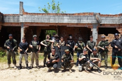 Jogo de airsoft no Morro do Observatório em Brusque