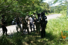 Jogo de airsoft no Morro do Observatório em Brusque