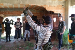 Jogo de airsoft no Morro do Observatório em Brusque