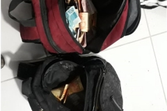 Armas, dinamites e dinheiro recuperados pela investigação policial após assalto em Apiúna.