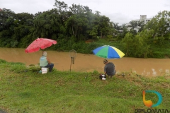 Caiaqueiros descem o Rio Itajaí Mirim