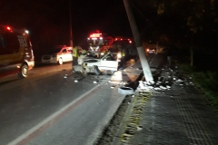 Acidente com vítima fatal e um ferido na Rua Florianópolis - Foto: Corpo de Bombeiros