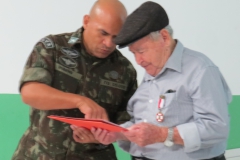 A solenidade homenageou o combatente da Segunda Guerra Mundial, Arnaldo Lana