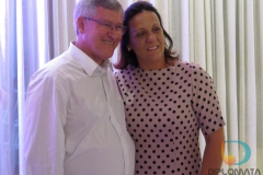 Prefeito de Guabiruba, Matias Kohler, e sua esposa Patrícia Heiderscheidt