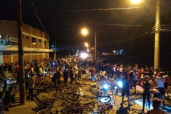 Ciclistas fazem ato de luto e protesto na Avenida Primeiro de Maio