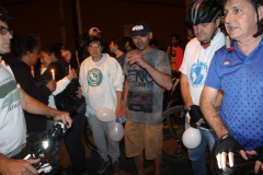 Ciclistas fazem ato de luto e protesto na Avenida Primeiro de Maio