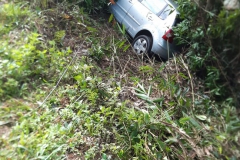 Um acidente envolveu três veículos em Guabiruba, na manhã deste domingo, 5 (Foto: Corpo de Bombeiros)