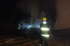 Incêndio atingiu loja de confecções no bairro Águas Claras (Foto: Corpo de Bombeiros/Divulgação)