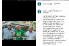 Postagens apresentadas no pedido de liminar urgente  (Reprodução)