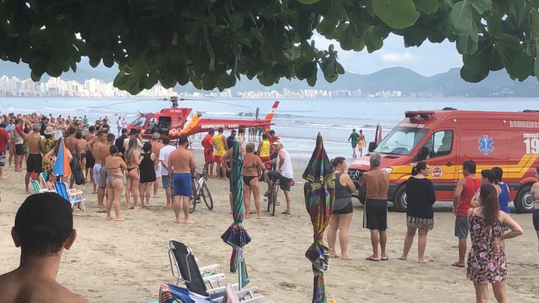 Morador de Brusque morre na praia do Perequê vítima de infarto