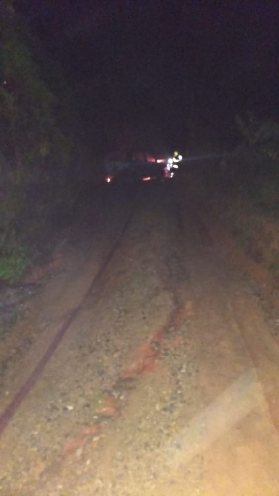 Incêndio em veículo no bairro Limeira Alta