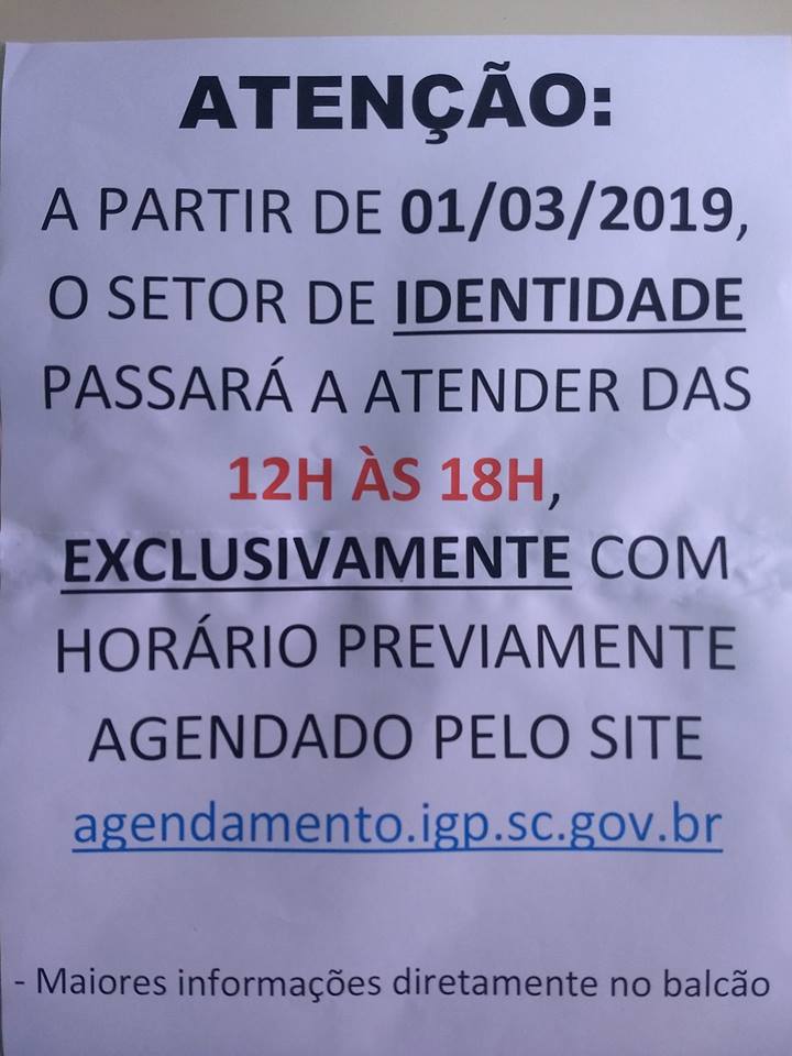 Informações e Agendamento de Carteiras de Identidade - IGP-RS