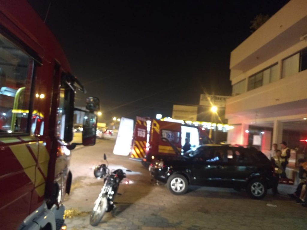 O acidente foi registrado na rodovia Antônio Heil, no bairro Nova Brasília. (Foto: Corpo de Bombeiros)