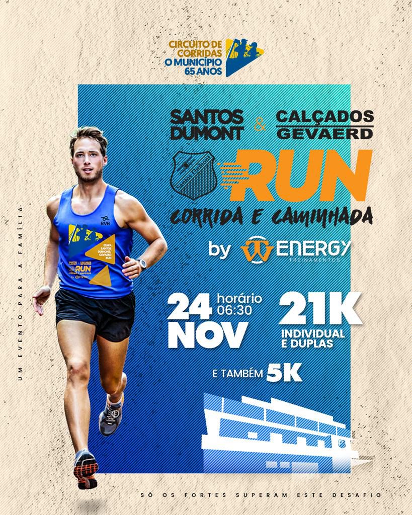 Últimas semanas para inscrições da 3ª Etapa Santos Dumont/Gevaerd Run