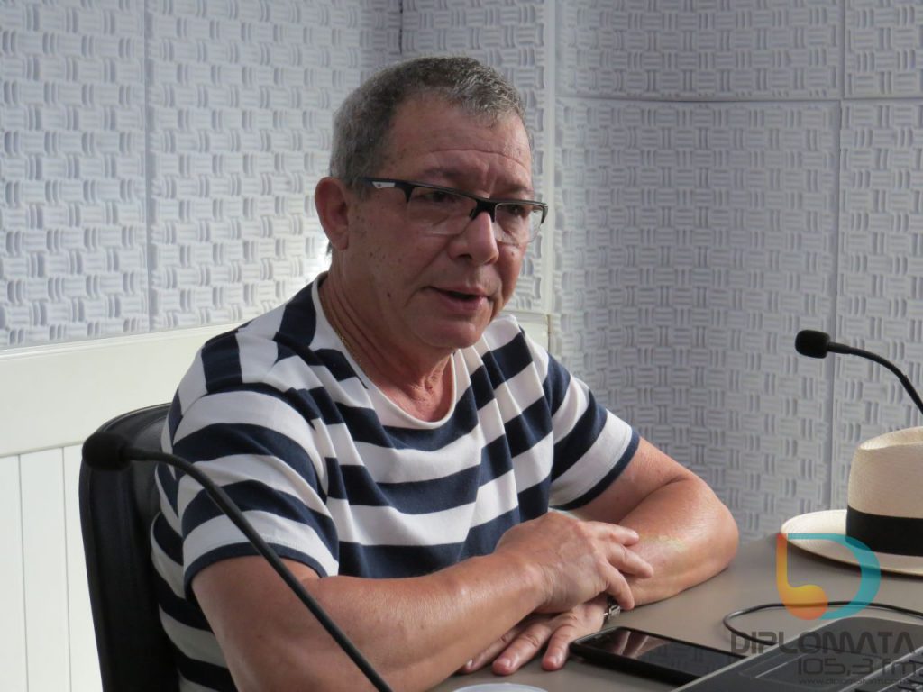 Diretor do CITI, Vanderlei Albino, no Jornal da Diplomata. (Foto: Diplomata FM)