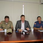 Coletiva de imprensa com órgãos de segurança