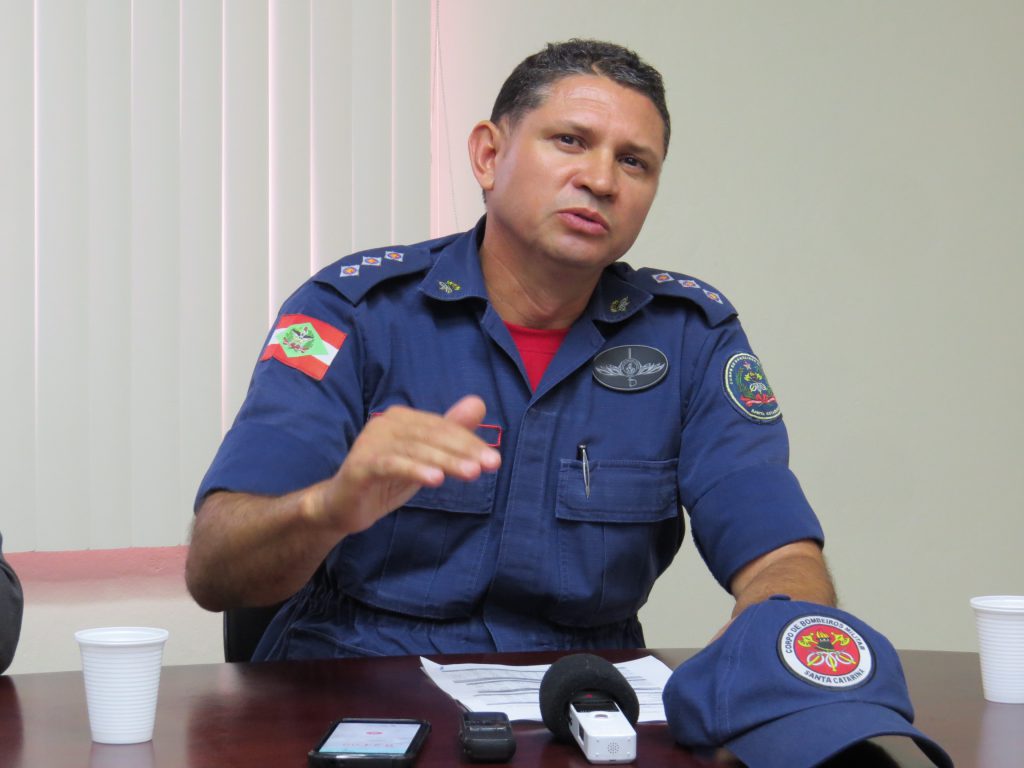 Jacson Luiz de Souza, comandante Corpo de Bombeiros