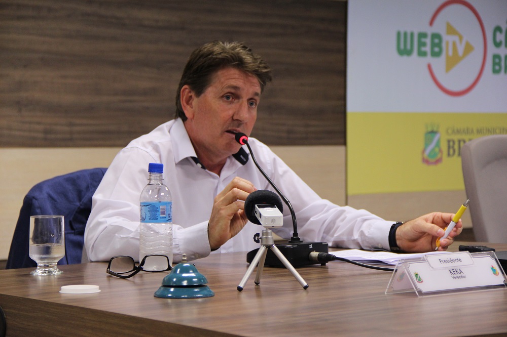 vereador Gerson Luís Morelli, o Keka, concedeu entrevista coletiva