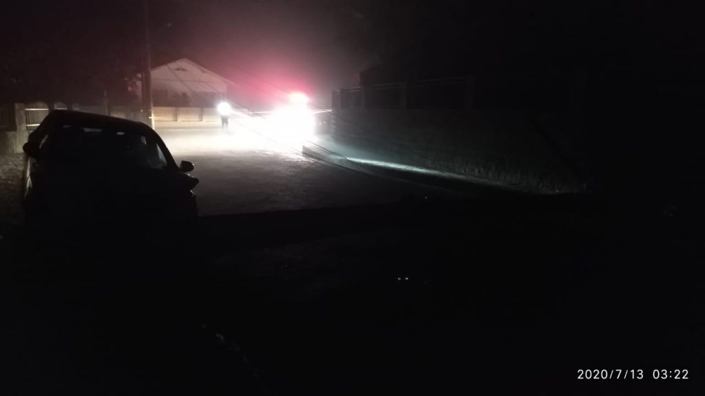 O acidente aconteceu na rua Frederico Schlindwein, no bairro Imigrantes, em Guabiruba.