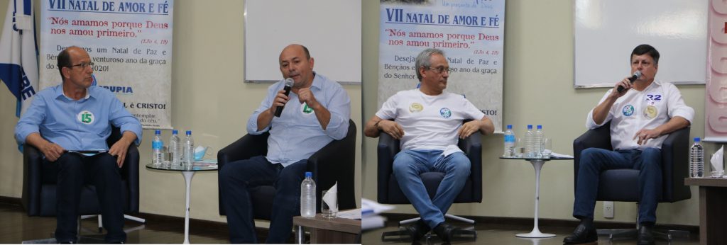 Candidatos a prefeito e vice na segunda sabatina do Grupiaupia