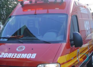 Mulher fica gravemente ferida em acidente de trânsito no Guarani Corpo de Bombeiros_ASU