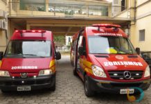 Jovem de 18 anos fica ferida em atropelado no Centro de Guabiruba Corpo de Bombeiros_ASU_Azambuja