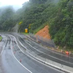 BR-376 é bloqueada totalmente por segurança. (Imagem: Arteris Litoral Sul/Divulgação)