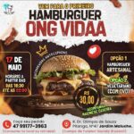 Hambúrguer da ONG VIDAA