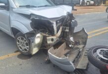 Colisão entre carro e motocicleta deixa dois feridos na SC-108