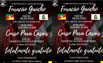 Curso gratuito de dança tradicionalista inicia em março em Brusque