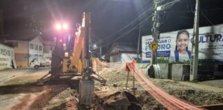 Trecho da Av. Primeiro de Maio será interditado no período noturno para avanço da rede do SAMAE
