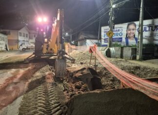 Trecho da Av. Primeiro de Maio será interditado no período noturno para avanço da rede do SAMAE