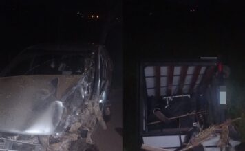 Três pessoas ficam gravemente feridas em acidente na SC-410, em São João Batista