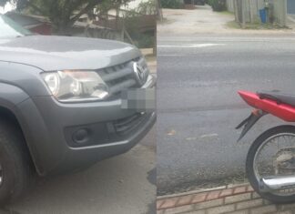 Motociclista fica gravemente ferido após acidente na SC-486