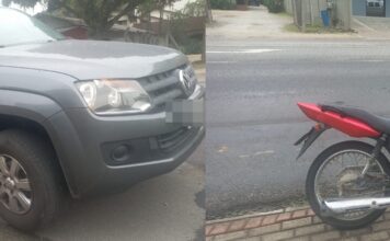 Motociclista fica gravemente ferido após acidente na SC-486