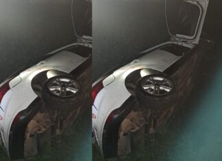 Veículo sai da pista e deixa dois feridos na Avenida Beira Rio