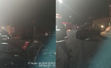 Acidente deixa três feridos no bairro Azambuja