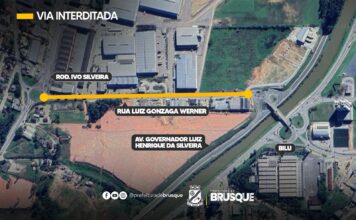 Fechamento total da rua Luiz Gonzaga Werner altera trânsito em Santa Terezinha