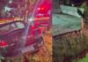 Carro sai da pista no bairro Paquetá