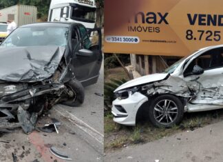 Colisão na SC-412 deixa um ferido em Itajaí