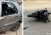 Vídeo: Motociclista fica ferido após colisão com carro na Avenida Dom Joaquim, em Brusque