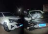 Polícia rodoviária registra colisão entre veículos na SC-486