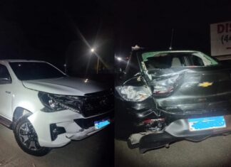 Polícia rodoviária registra colisão entre veículos na SC-486