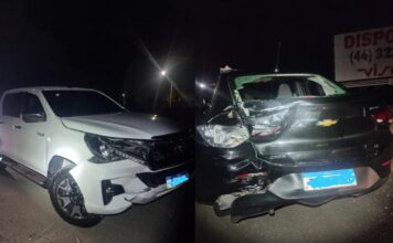 Polícia rodoviária registra colisão entre veículos na SC-486
