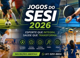 Jogos do SESI 2026 estão com inscrições abertas em Brusque e região