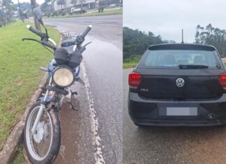 Motociclista fica gravemente ferido em acidente na SC-108