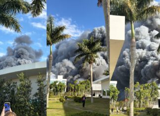 Incêndio de grandes proporções mobiliza o Corpo de Bombeiros