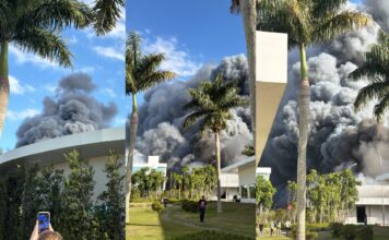 Incêndio de grandes proporções mobiliza o Corpo de Bombeiros